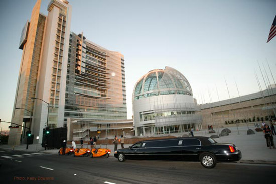 Limo pulls up to city hall