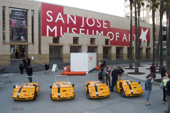 GoCars wait outside museum while curators deliberate